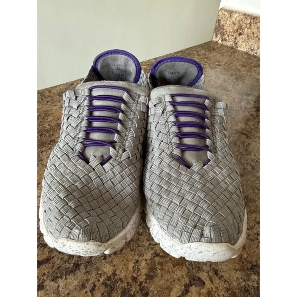 Zee‎ Alexis Danielle Gray Purple Sneaker Women's EU 38 US 7.5/8 Casual Stretchy